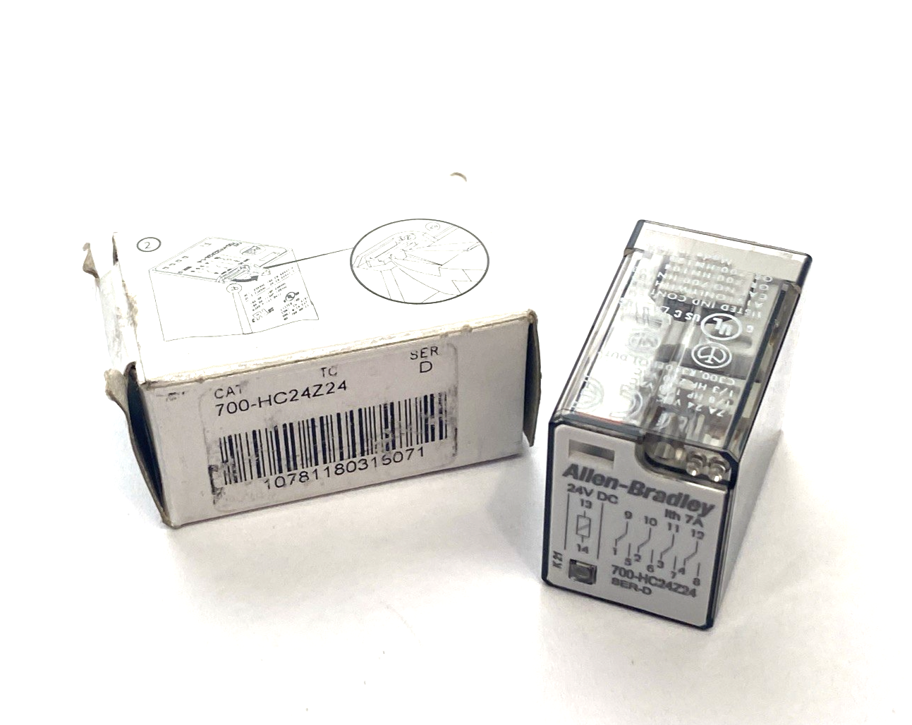 700-HC24Z24 | Allen Bradley Ser. D Gen. Purpose Ice Cube Relay 24VDC- New – Open box - Maverick Industrial Sales