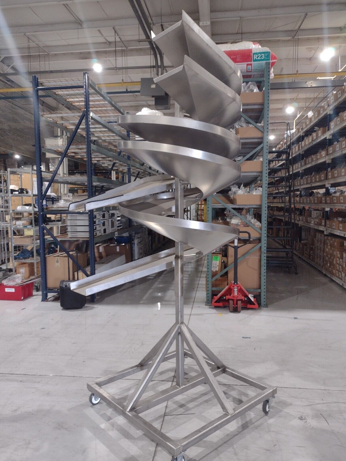 Parts Material Feeding Double Slide Chute Feed Ramps 105" H 11" W, LH Discharge - Maverick Industrial Sales