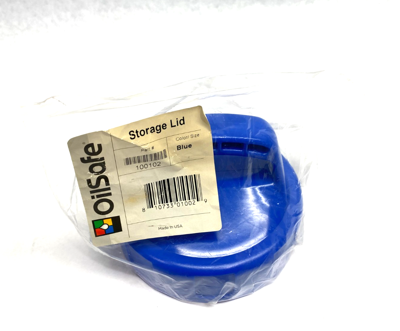 100102 | Oilsafe Spill-Proof Storage Lid, Blue - New - Maverick Industrial Sales
