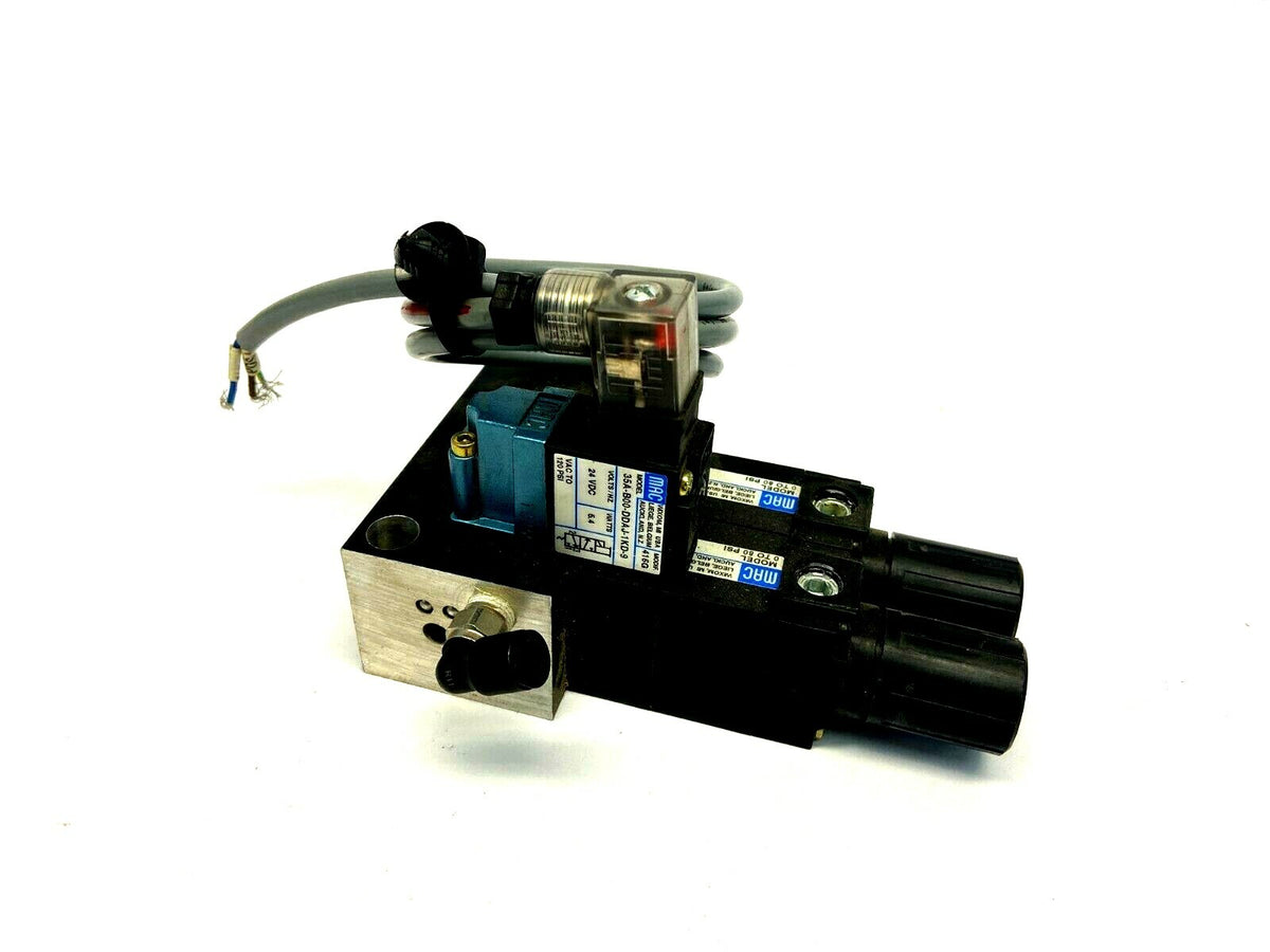 Mac Valves 35A-B00-DAAJ-1KD-9 Solenoid Valve with Two PR92C-M0AB Regulator - Maverick Industrial Sales