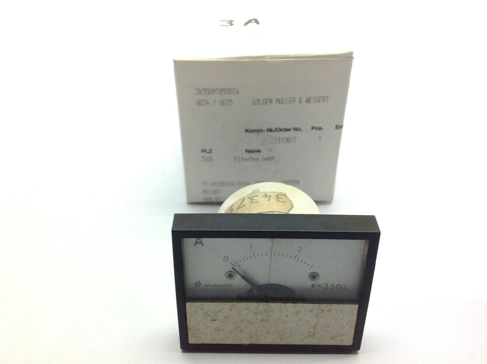 RKN57 2.5A | Neuberger Panel Ammeter - Used - Maverick Industrial Sales