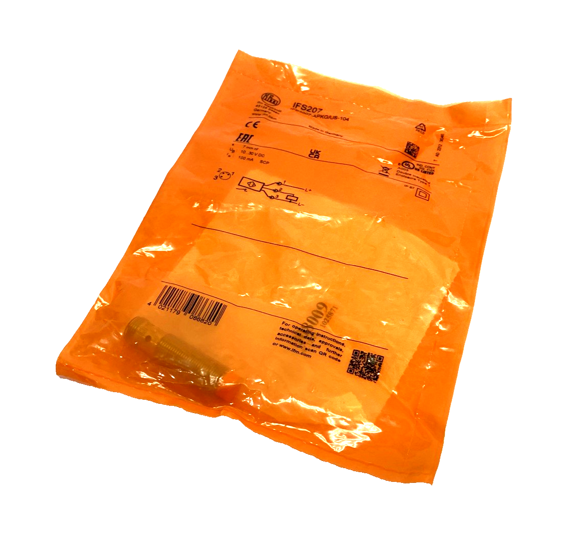 ifm IFS207 Inductive Sensor M12 IFB3007-APKG/US-104 - New - Maverick Industrial Sales