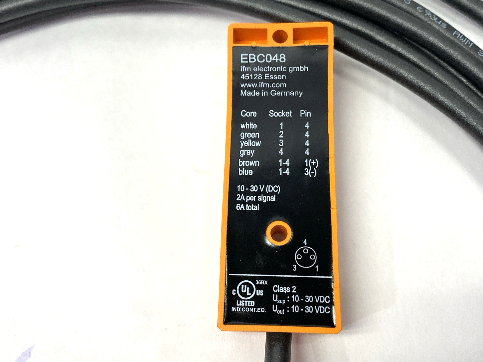 ifm EBC048 Wiring Block M8 4-Port 5m ZD04F035MSS005H10 - New – Open box - Maverick Industrial Sales