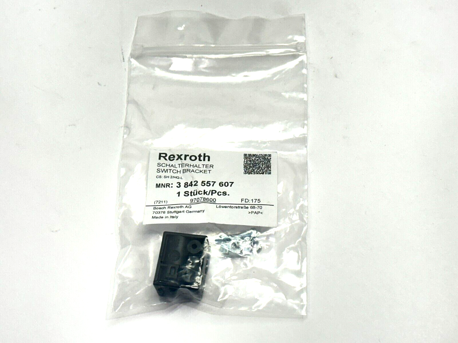 Bosch Rexroth 3842557607 Switch Bracket SH 2/HQ-L - New - Maverick Industrial Sales