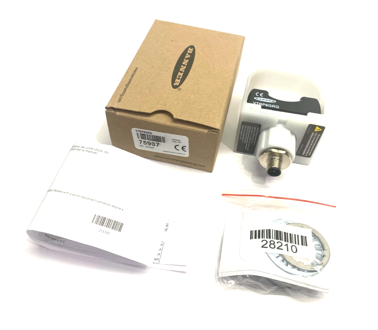 Banner VTBP6GRQ Illuminated Verification Touch Button 2-Color 5-Pin M12 75937 - Maverick Industrial Sales