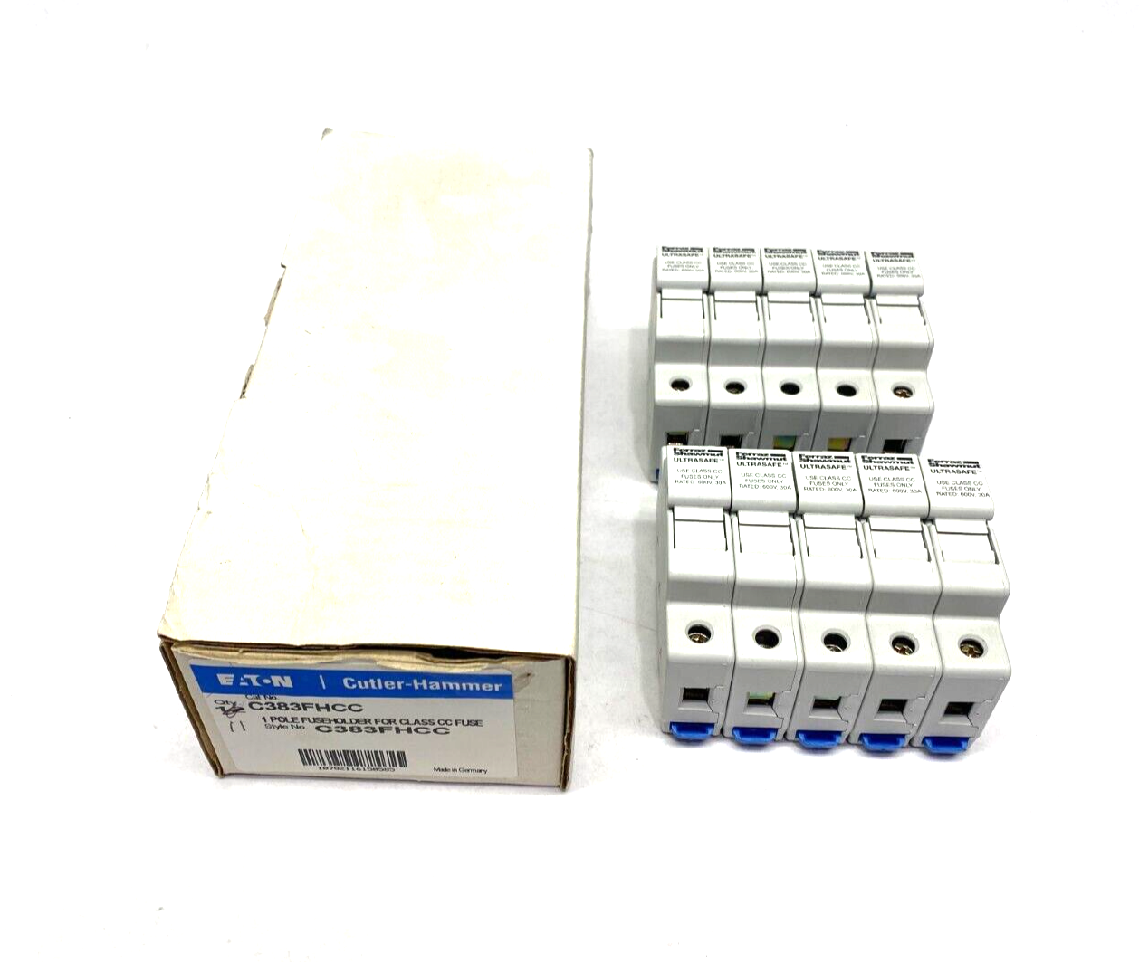 Eaton Cutler-Hammer C383FHCC Ultrasafe 1-Pole Fuse Holder Class CC BOX OF 10 - Maverick Industrial Sales