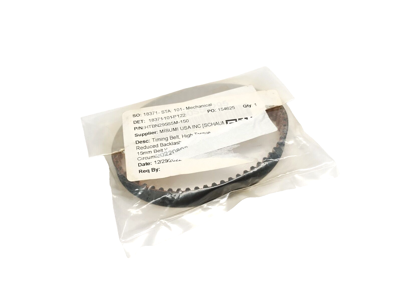 MiSUMi HTBN295S5M-150 High Torque Timing Belt 59 Teeth 15mm Wide - New - Maverick Industrial Sales