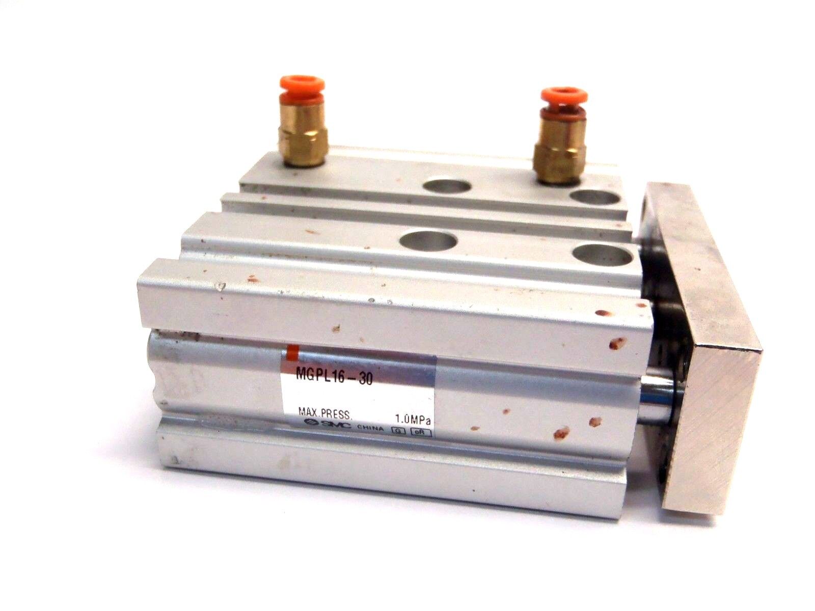 SMC MGPL16-30 Compact Guide Cylinder 16mm Bore 30mm Stroke - Used - Maverick Industrial Sales