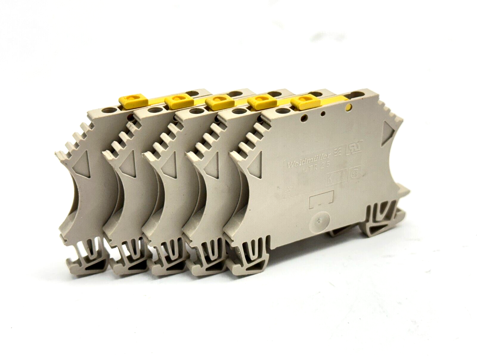 Weidmuller 1855610000 WTR 2.5 Terminal Block 2.5mm 24A 500V LOT OF 5 - Used - Maverick Industrial Sales