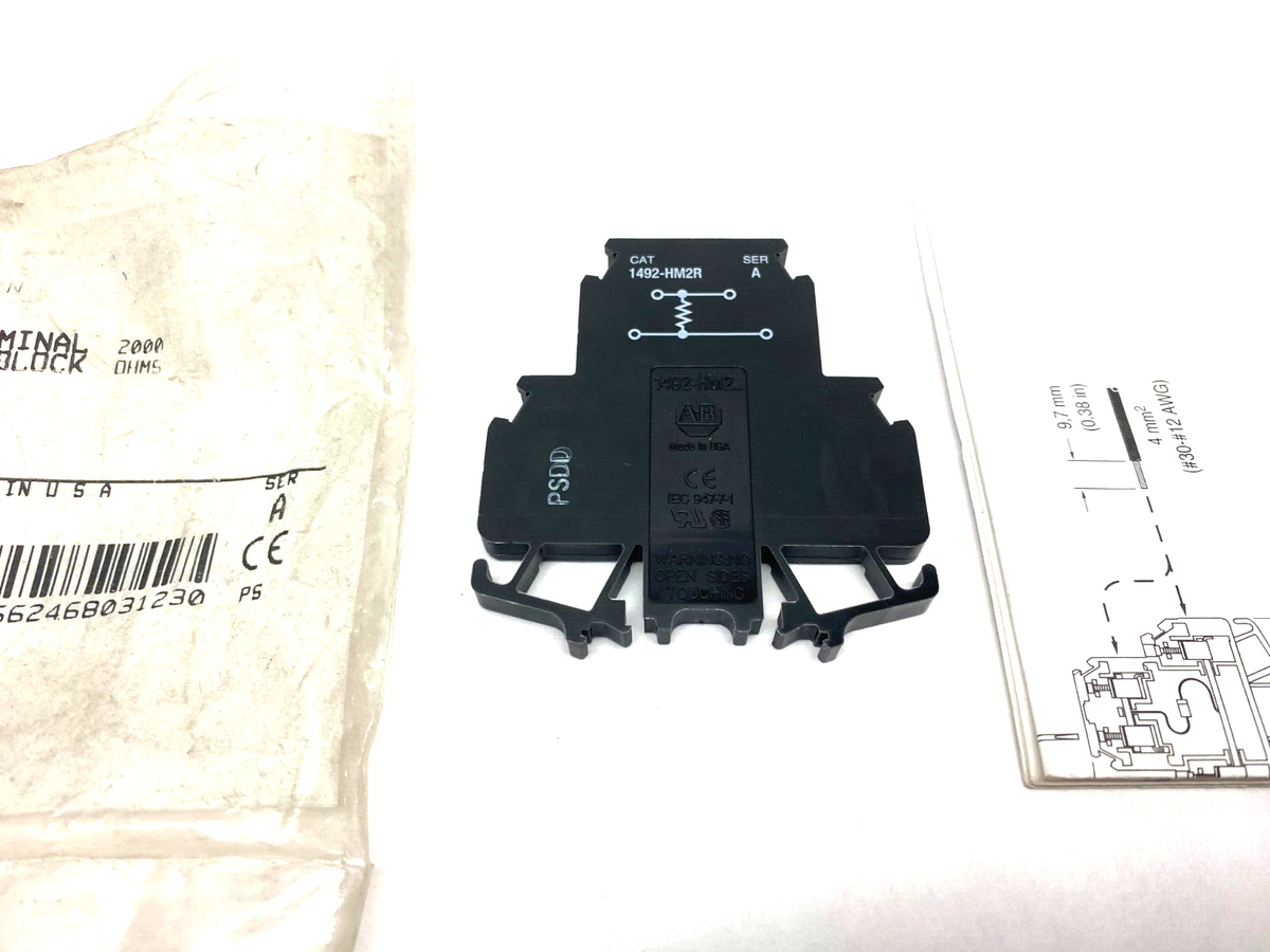 1492-HM2RA202 | Allen Bradley Ser. A Double Circuit Resistor Terminal Block BLACK - New Other - Maverick Industrial Sales