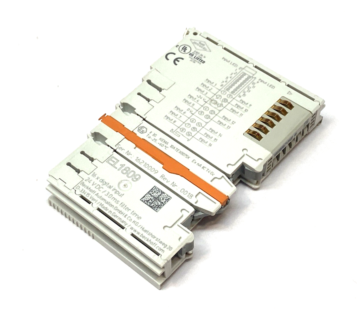 Beckhoff EL1809 EtherCAT Terminal, 16-channel digital input, 24 V DC, 3 ms - Maverick Industrial Sales