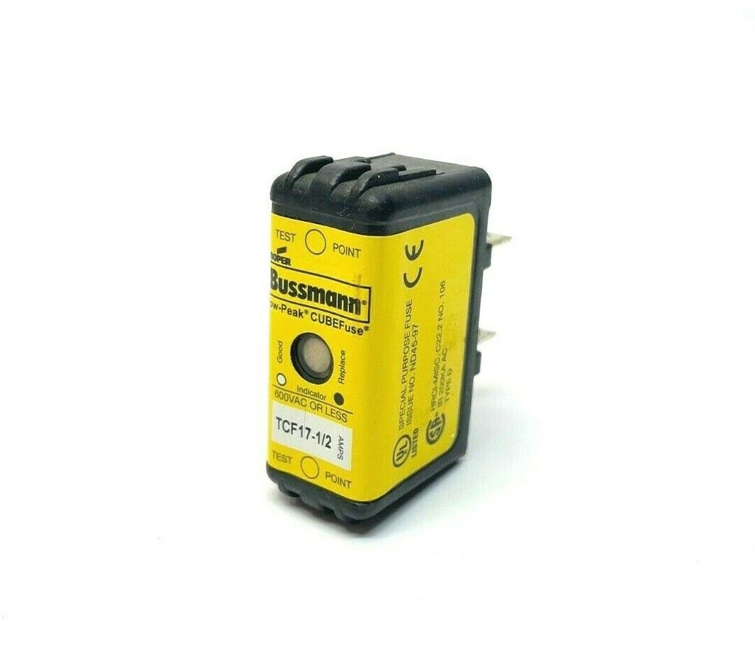 Cooper Bussman TCF17-1/2 Buss CubeFuse 17.5A Dual-Element Time Delay Fuse - Maverick Industrial Sales