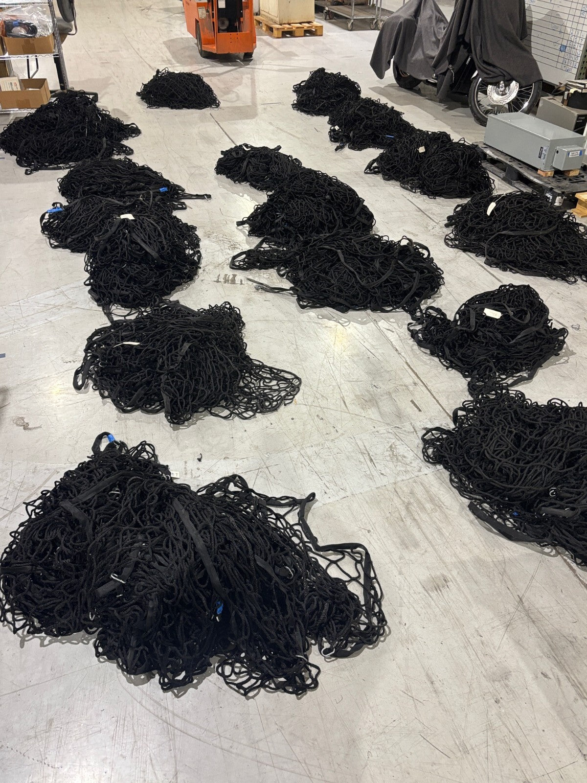 Incord Baynets Pallet Racking Safety Netting / Backing, 3000, LOT OF 17 Sections - Used - Maverick Industrial Sales