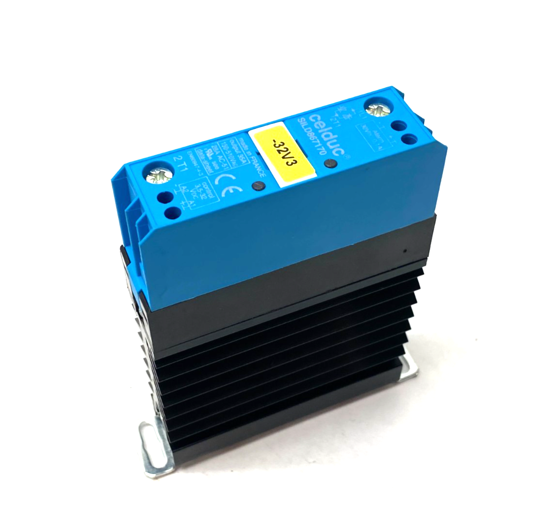 Celduc SILD867170 SSR Relay 35A/150-510VAC/CTRL 3,5-32VDC/7200A²S/DIAGNOSTIC - Maverick Industrial Sales