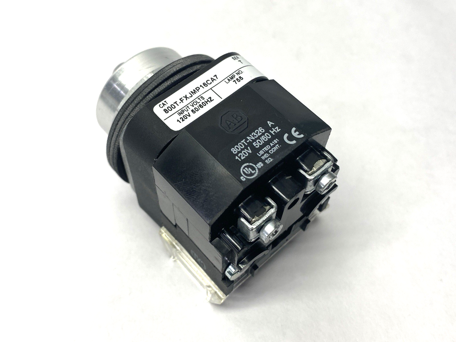 Allen Bradley 800T-FXJMP16CA7 Ser T Push-Pull Button 30mm MISSING MUSHROOM HEAD - Maverick Industrial Sales