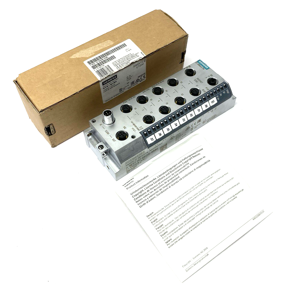 6ES7147-6BG00-0AB0 | Siemens SIMATIC DP ET200eco PN I/O Module 8 DIO, DC24V/1,3A - New – Open box - Maverick Industrial Sales