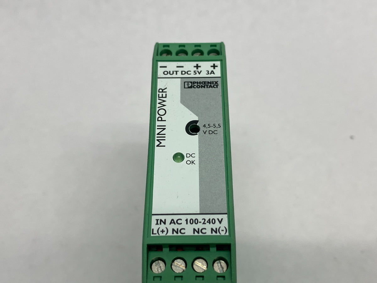 MINI-PS-100-240AC/5DC/3 | Phoenix Contact Primary Switched Power Supply 2938714- Used - Maverick Industrial Sales