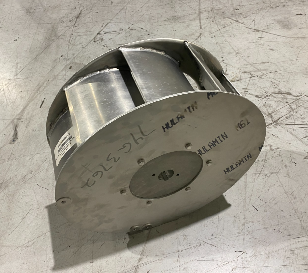 Blower Fan Wheel, 20 ACF, 100PCT Aluminum, CW, 1.625 BORE, TYPE 1 HUB - Maverick Industrial Sales