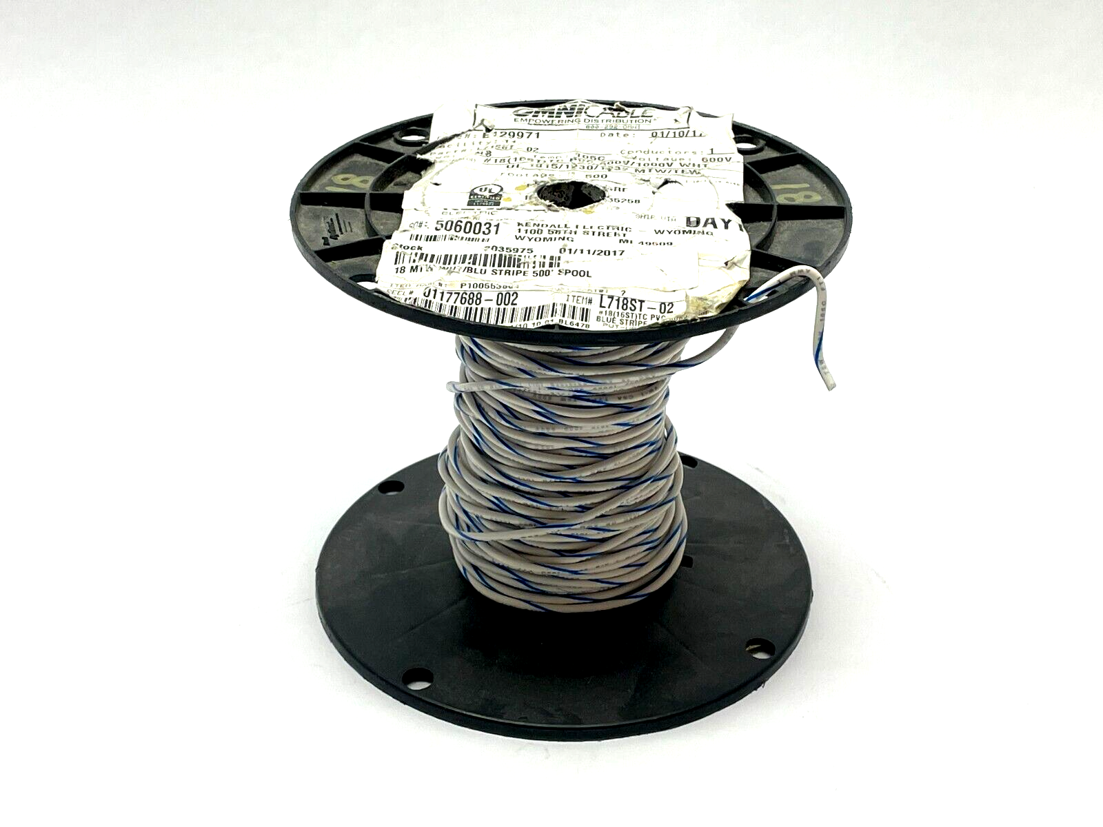 Omni-Cable L718ST-02 Hook-Up Wire 18 AWG 1-Conductor 600V 1lb Spool - Maverick Industrial Sales