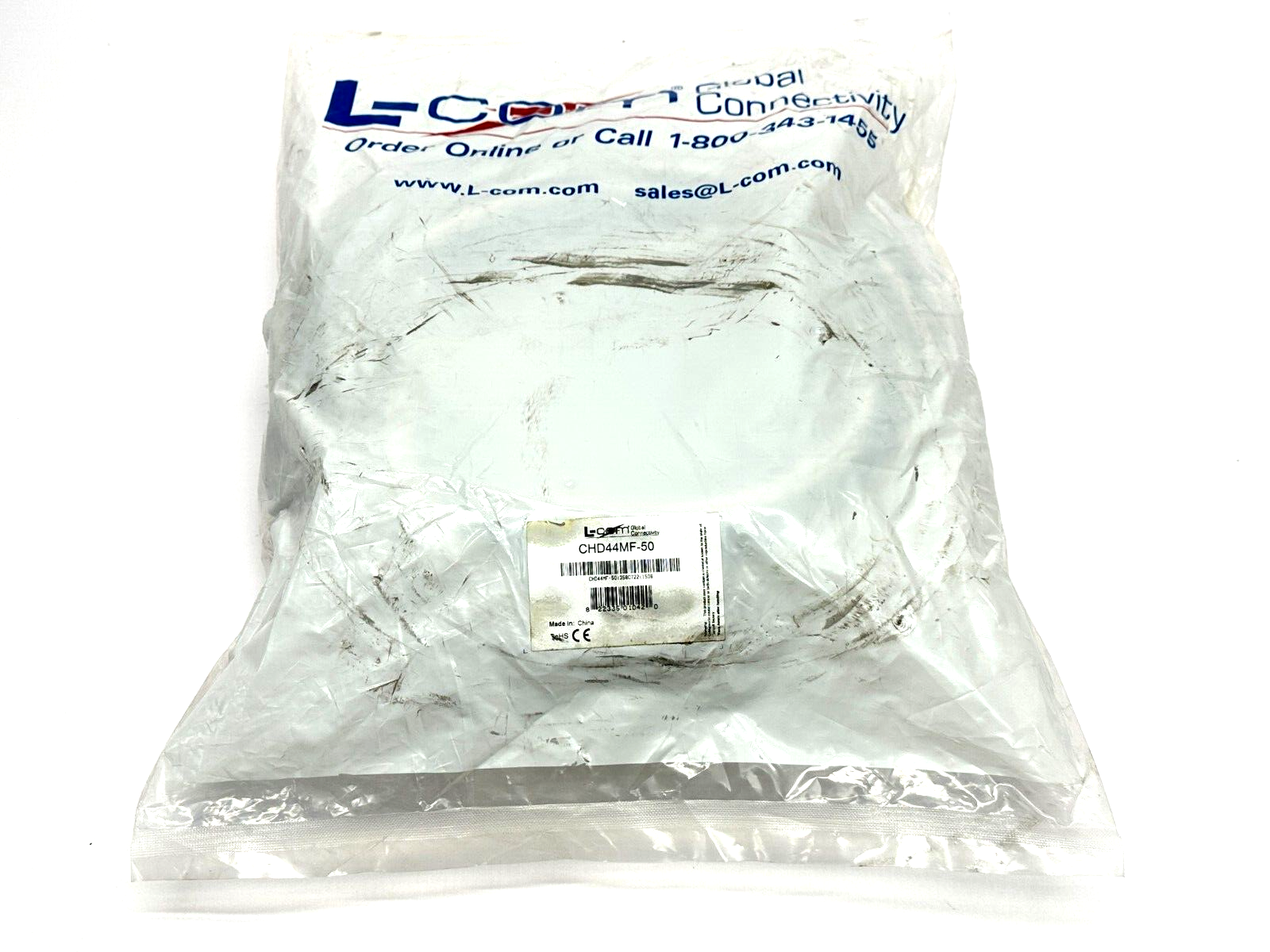 L Com CHD44MF-50 Deluxe Molded D-Sub Cable HD44 Male Female 50' - New - Maverick Industrial Sales