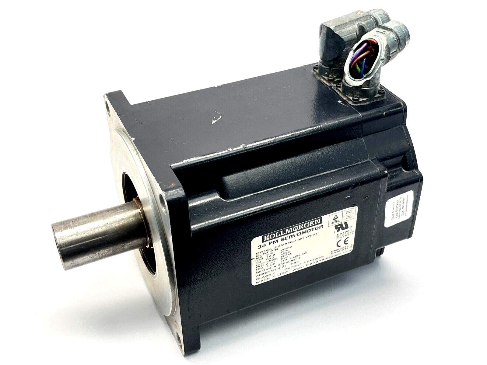 Kollmorgen AKM63K-ANCNR-01 Servo Motor 3500RPM 4.31kW 640VDC 1-1/4" Shaft - Maverick Industrial Sales
