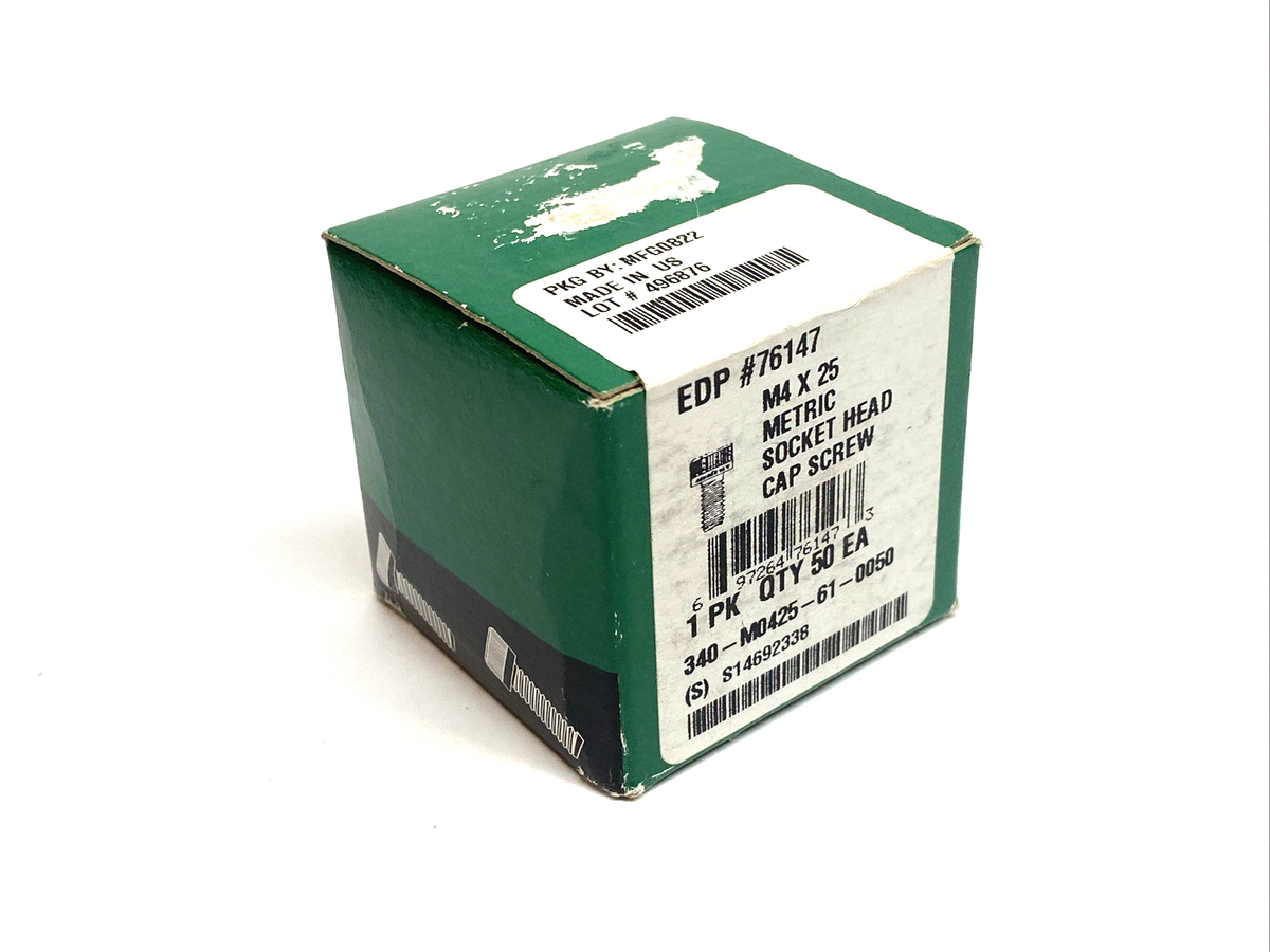 Decorah 340-M0425-61-0050 Metric Socket Head Cap Screw M4 x 25, BOX OF 50 - Maverick Industrial Sales