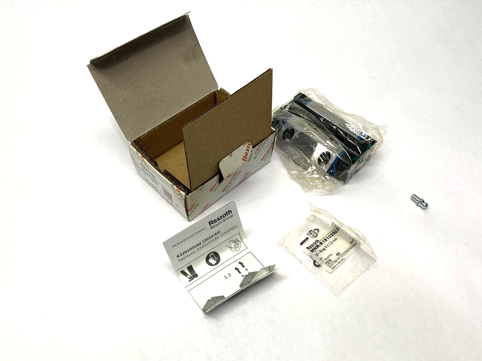 Rexroth RWD-025-FNS-C2-P-2 Roller Runner Block Carbon Steel R18512222X - Maverick Industrial Sales