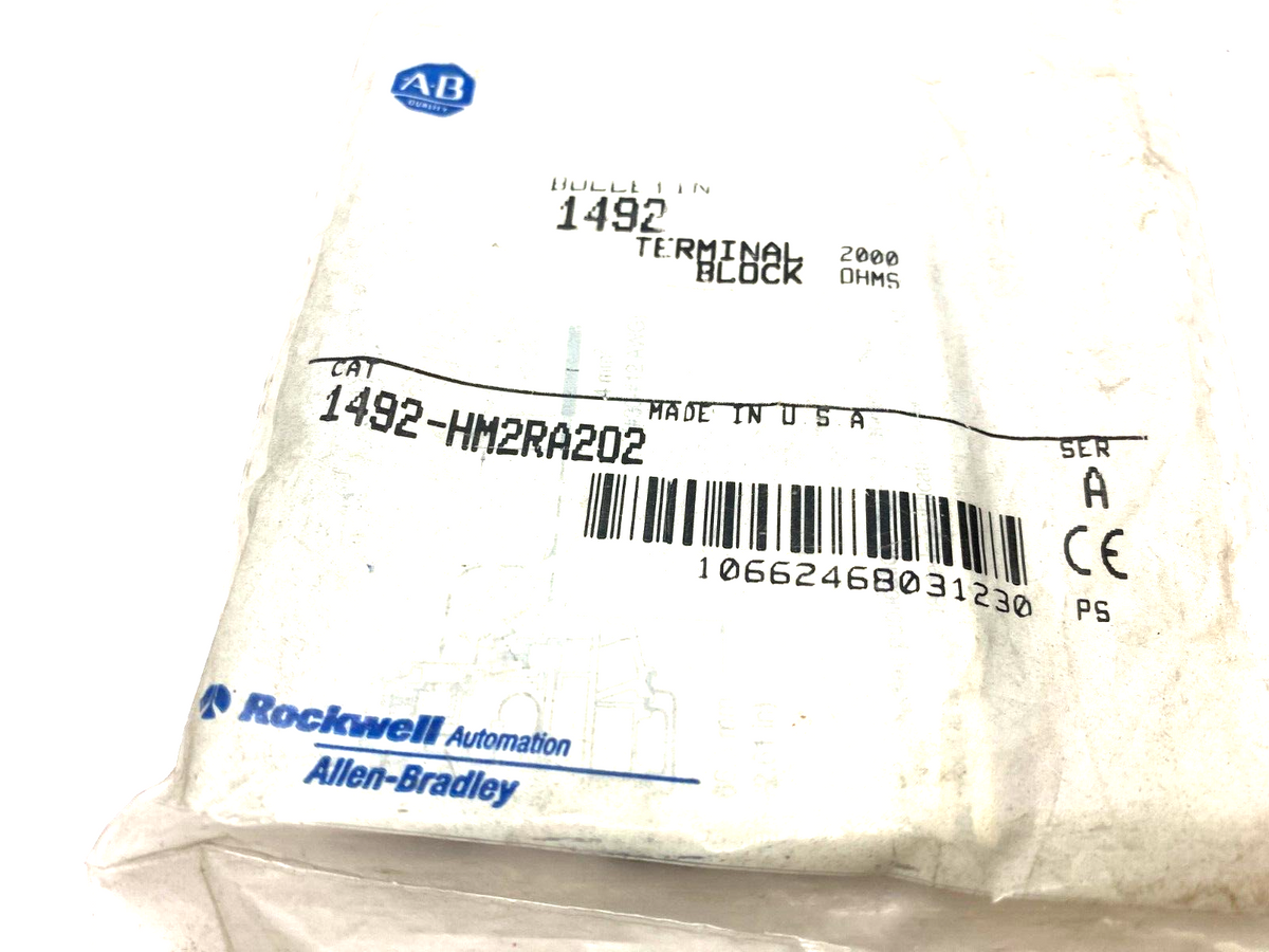 1492-HM2RA202 | Allen Bradley Ser. A Double Circuit Resistor Terminal Block, BLACK - New Other - Maverick Industrial Sales