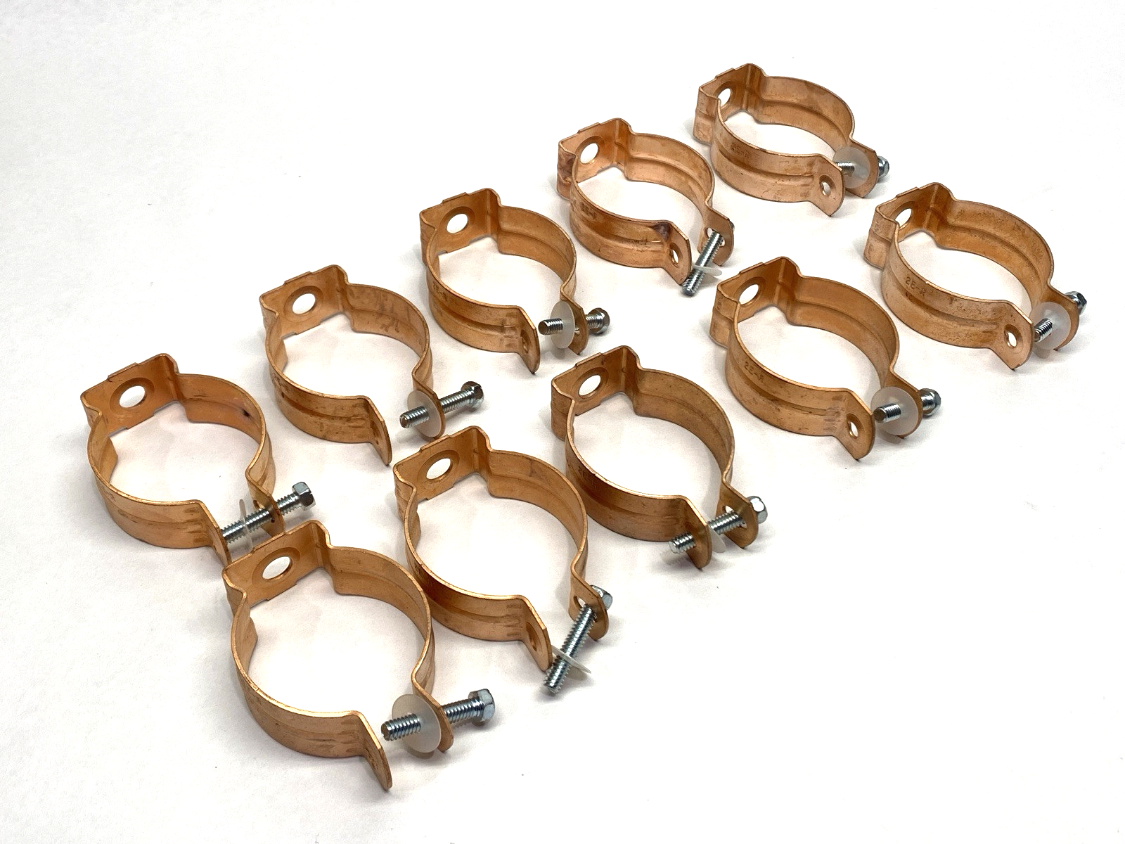 CD5B37 | nVent Caddy Steel w/ Copper Finish Bolt Close Pipe Clamp 2" LOT OF 10 - New Other - Maverick Industrial Sales