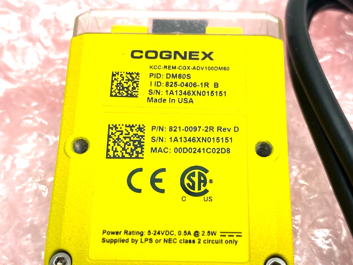 DM60S | Cognex DataMan Fixed Mount Code Reader 825-0406-1R - New – Open Box - Maverick Industrial Sales