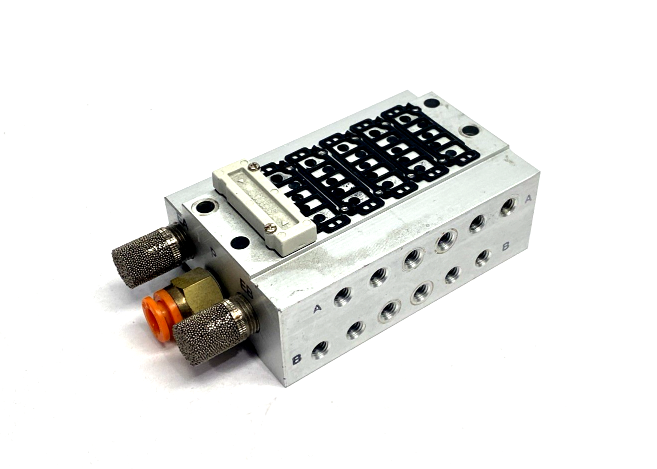 SMC SS5Y3-41-06-M5 4/5-Port Pneumatic Solenoid Valve Manifold Base, 6-Station - Maverick Industrial Sales