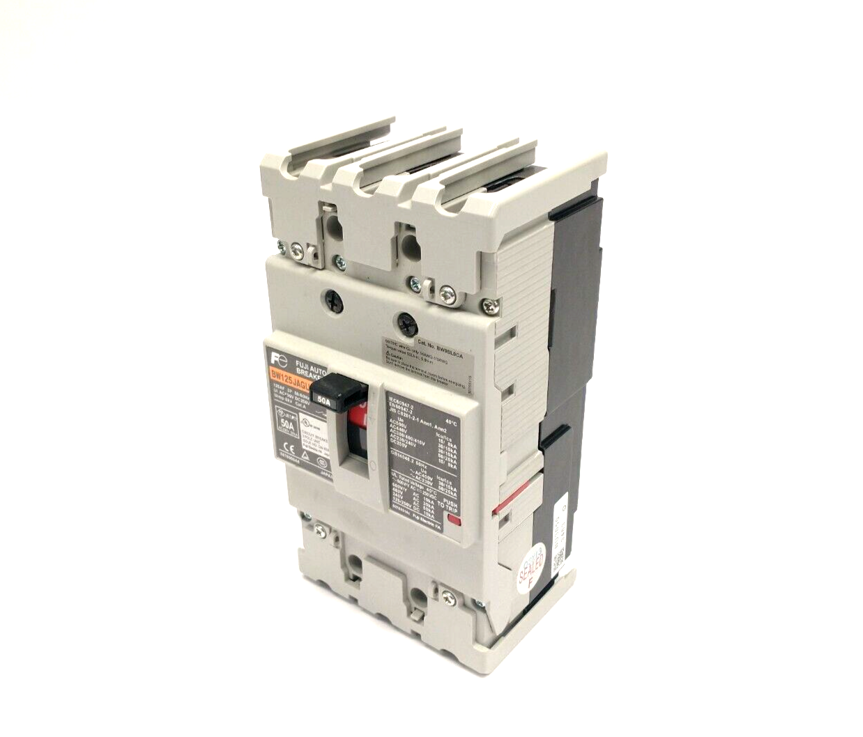 Fuji BW125JAGU-3P050 Thermal Magnetic Circuit Breaker 3P 50A 600VAC 250VDC - Maverick Industrial Sales