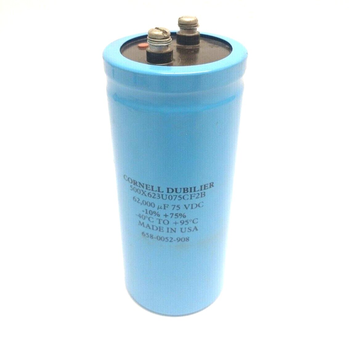 500X623U075CF2B | Cornell Dubilier Screw Terminal Aluminum Electrolytic Capacitor- Used - Maverick Industrial Sales