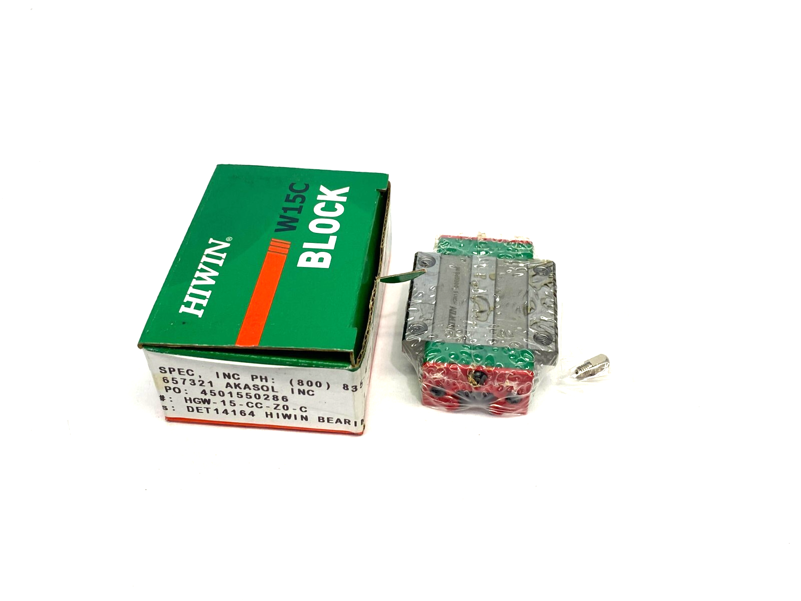 Hiwin HGW15CC ZOC Linear Guideway Block Bearing - Maverick Industrial Sales