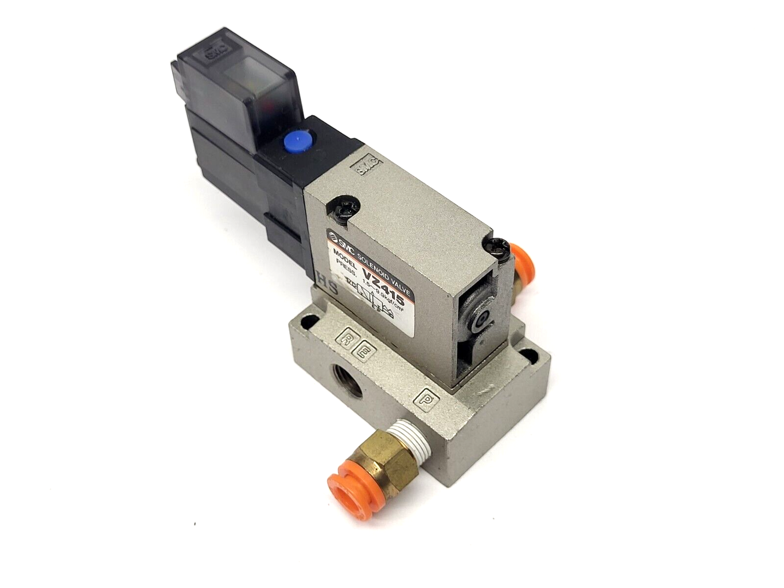 SMC VZ415 Solenoid Valve w/ 3-Port Manifold Base - Used - Maverick Industrial Sales