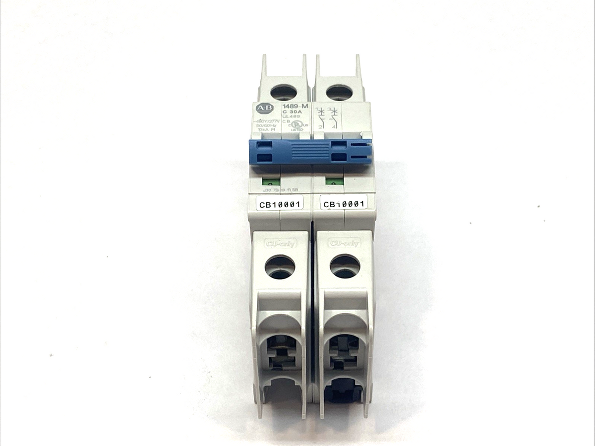 1489-M2C300 | Allen Bradley Ser. D 2 Pole Circuit Breaker ~480Y/277V 50/60Hz 30A- Used - Maverick Industrial Sales