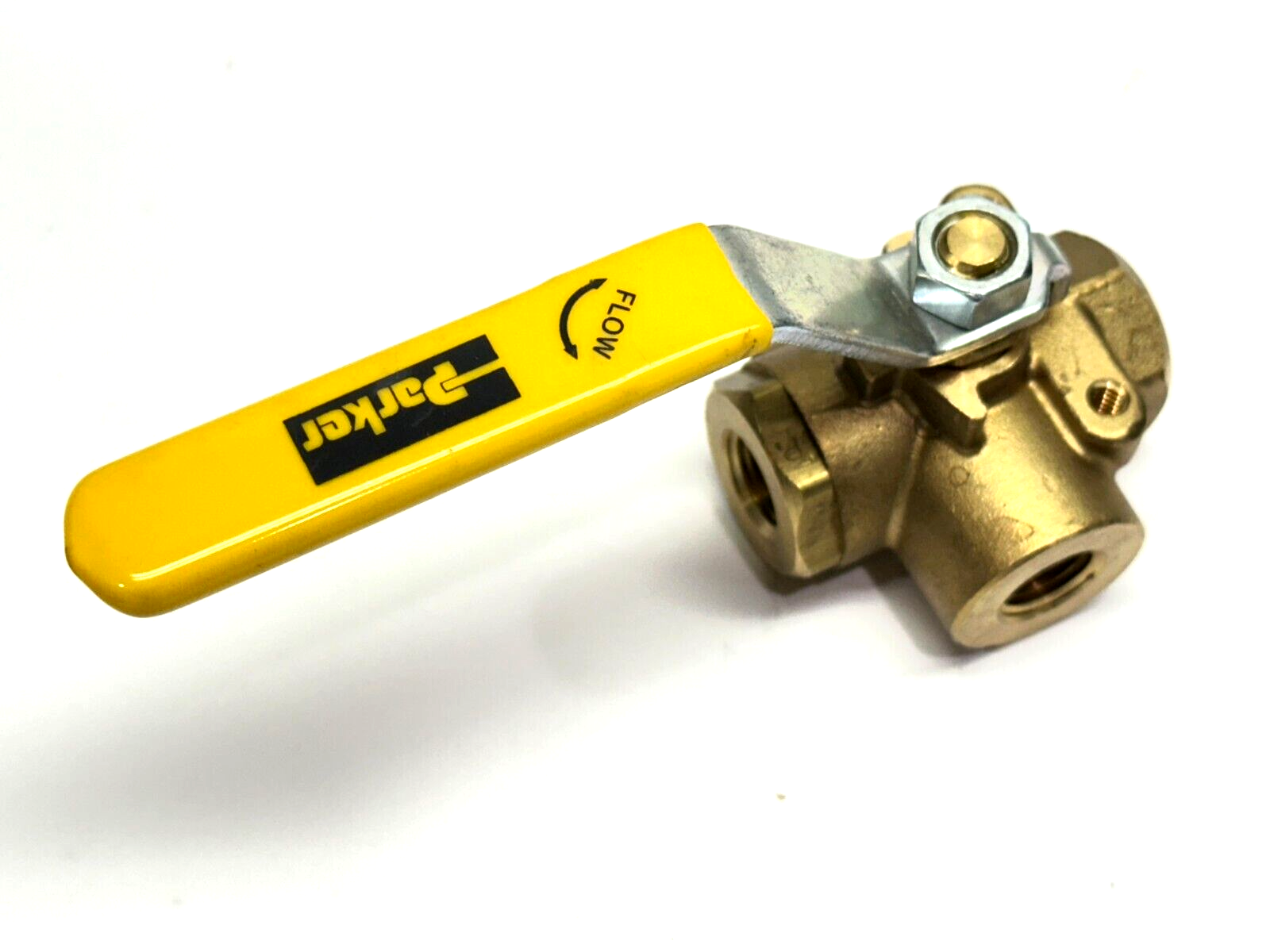 Parker V533P-8 Brass Ball Valve 3-Way 1/2" 400 WOG - New – Open box - Maverick Industrial Sales