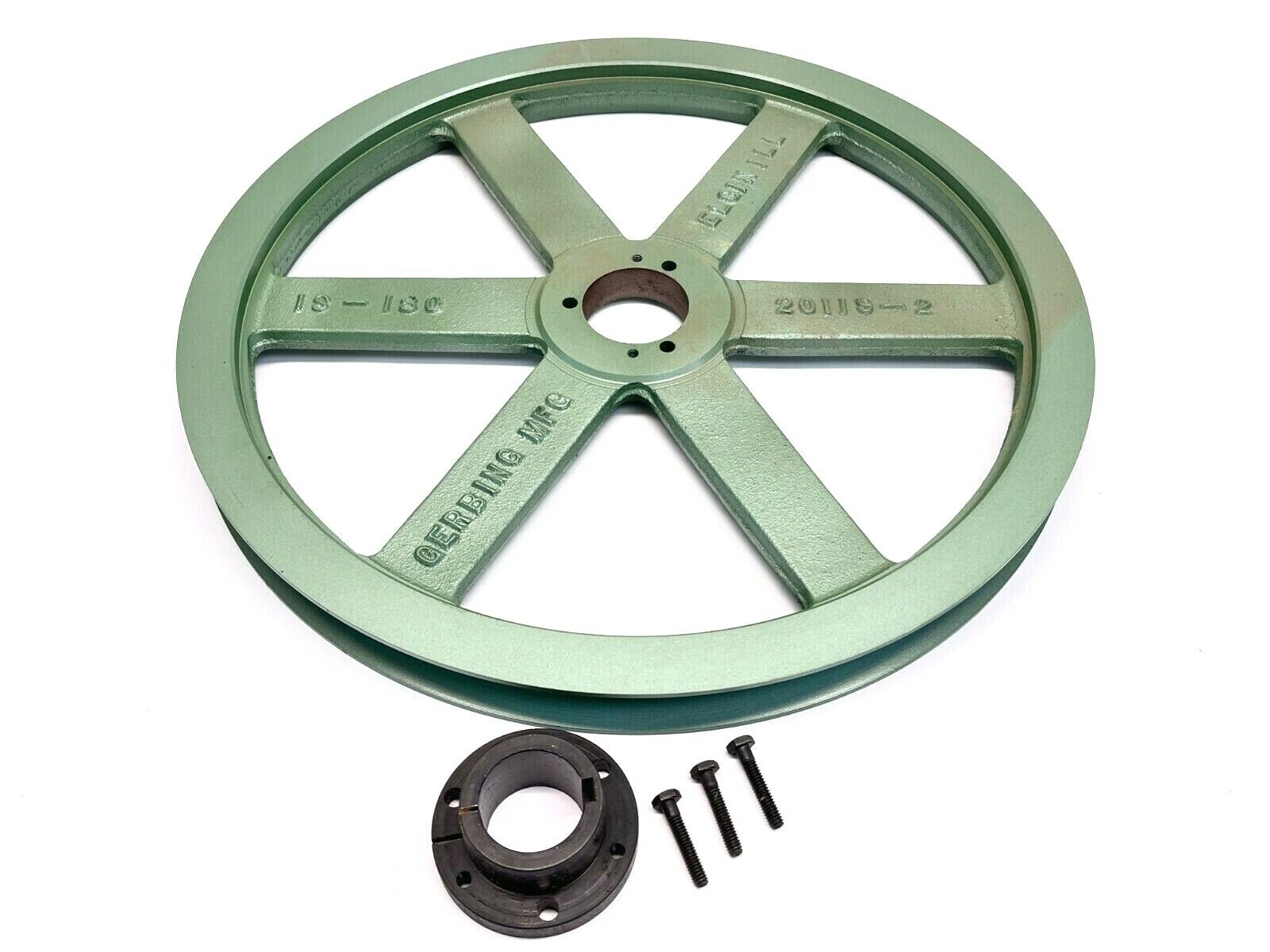 1S-180 | Gerbing Companion Sheave 1-9/16" Bore 18" Diameter w/ Keyed Hub 20119-2 - New - Maverick Industrial Sales