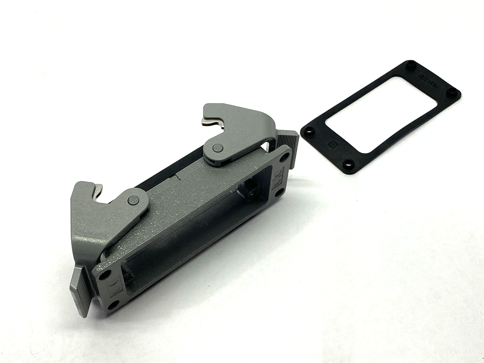 Harting 0900160301 Base Panel Bulkhead Mounted Housing Latching Han 16B-HBM-DL - Maverick Industrial Sales