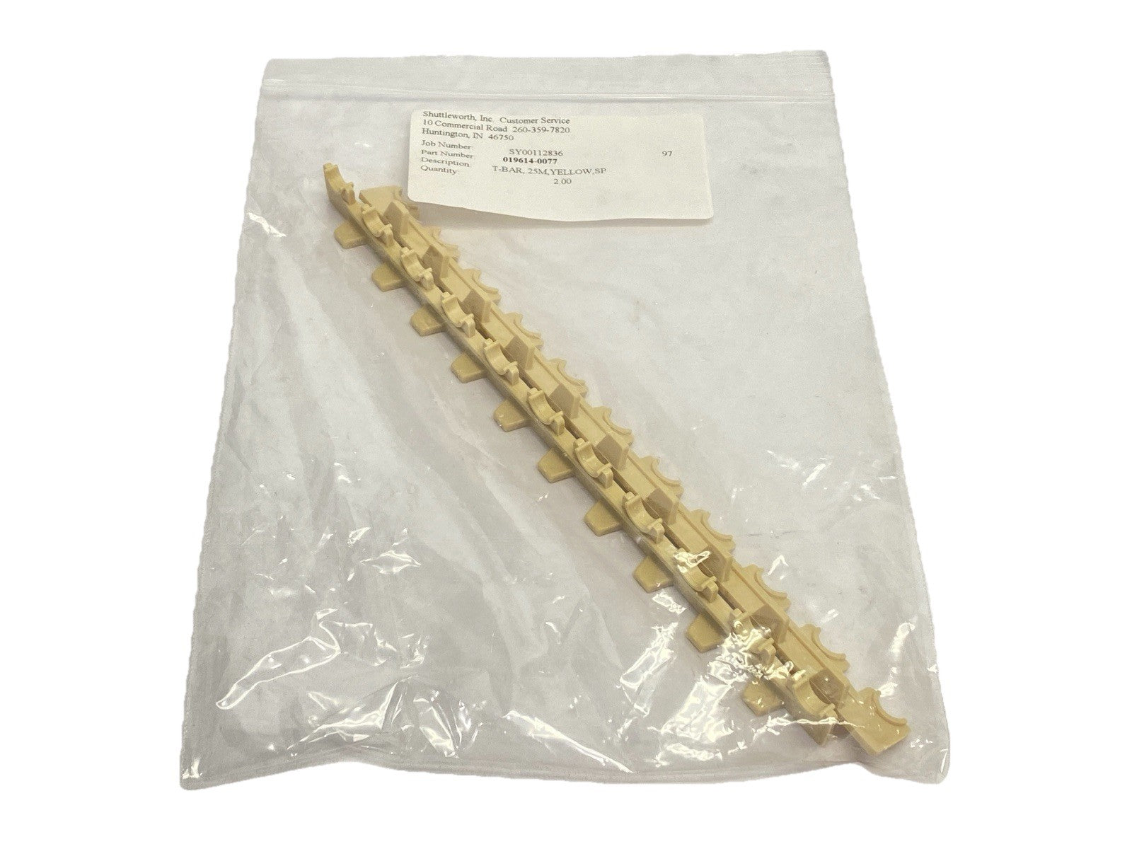 019614-0077 | Shuttleworth T-Bar 0.25M Yellow LOT OF 2 - New – Open box - Maverick Industrial Sales