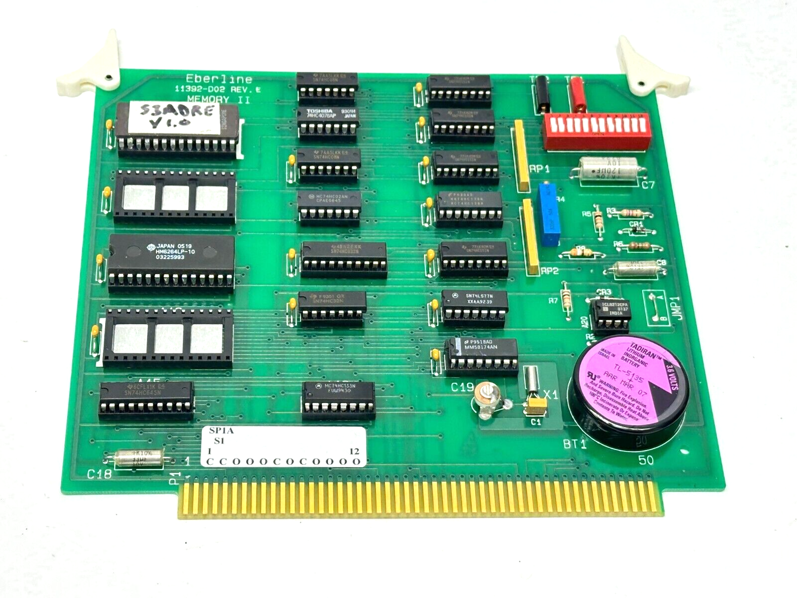 Eberline 11392-D02 Rev E Memory II Board 8K Ram EPROM II SP1A S1 S3ADRE V1.0 - Maverick Industrial Sales