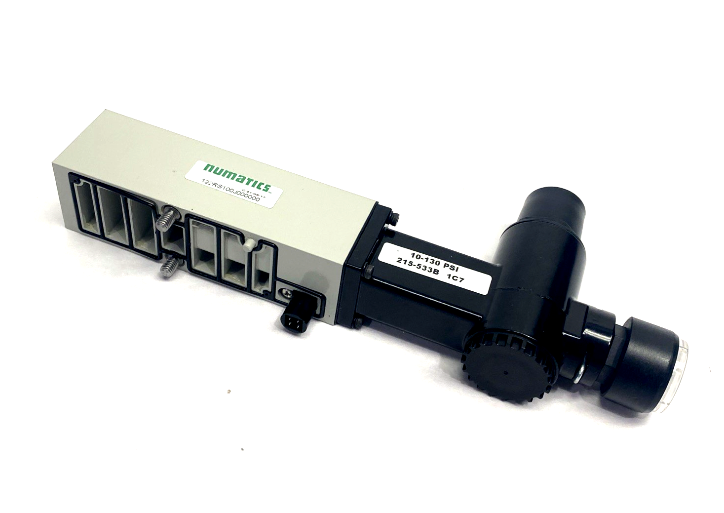 122RS100J000000 | Numatics Pneumatic Manifold Sandwich Regulator 10-130 PSI - New – Open box - Maverick Industrial Sales