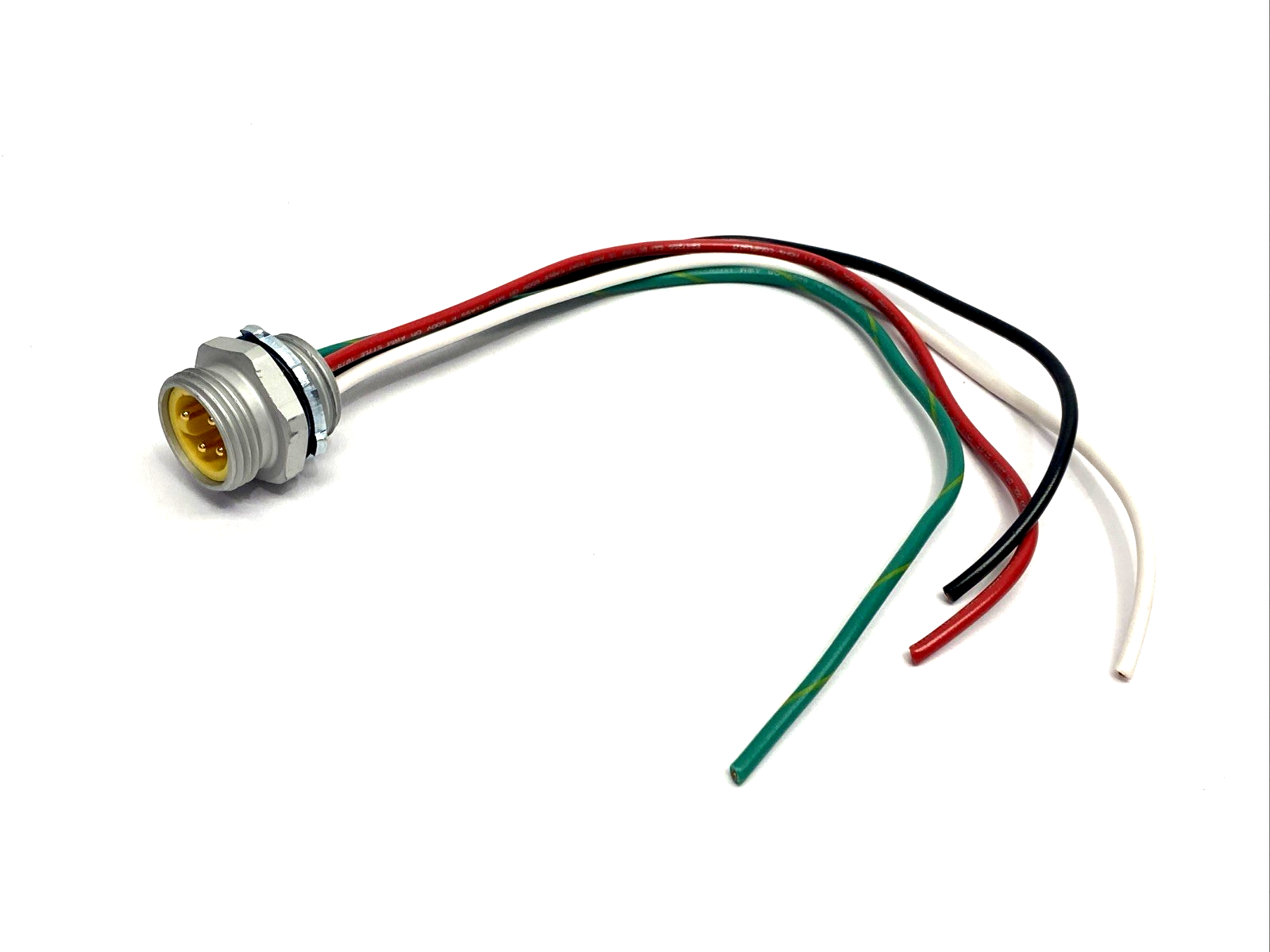MIN-4MR-1-M20 | Mencom Size I Receptacle 4-Pin Male 7/8"-16, M20 Mount 16AWG 10A - New – Open box - Maverick Industrial Sales