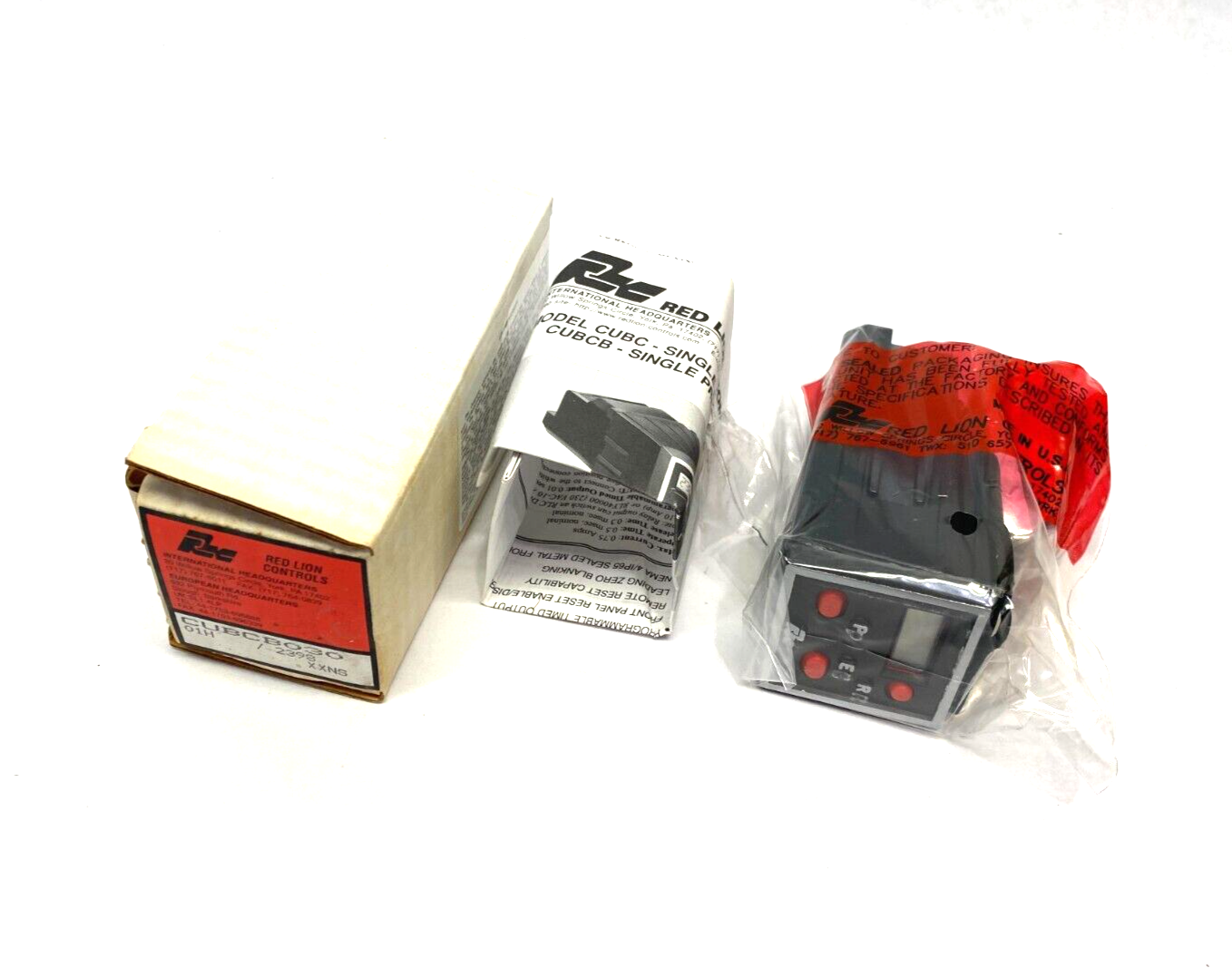 Red Lion CUBCB030 Single Preset Counter w/ Batch Indication 10-28VDC - New - Maverick Industrial Sales