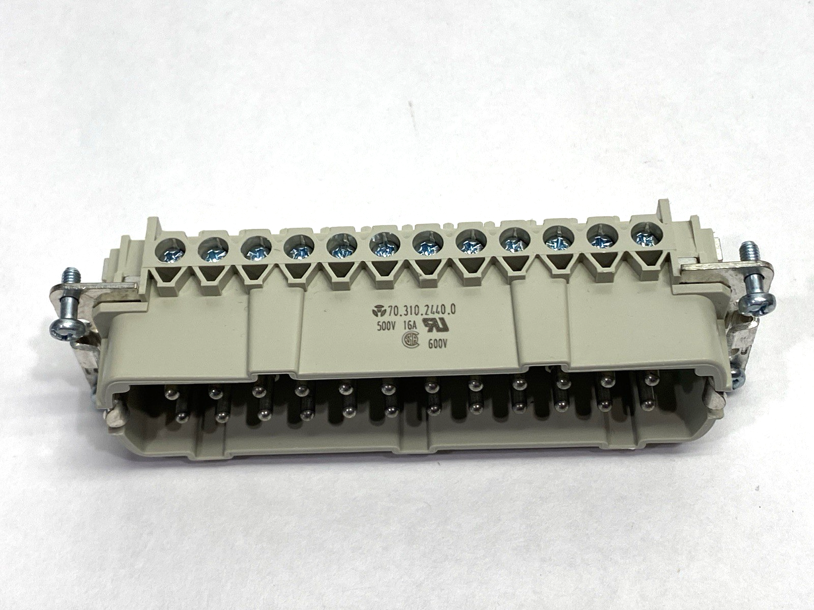 70.310.2440.0, BAS STS 24 2,5 50 | Wieland 70.310.2440.0 Male Insert Screw Type 24-Poles BAS STS 24 2,5 50 600V 16A - New Other - Maverick Industrial Sales