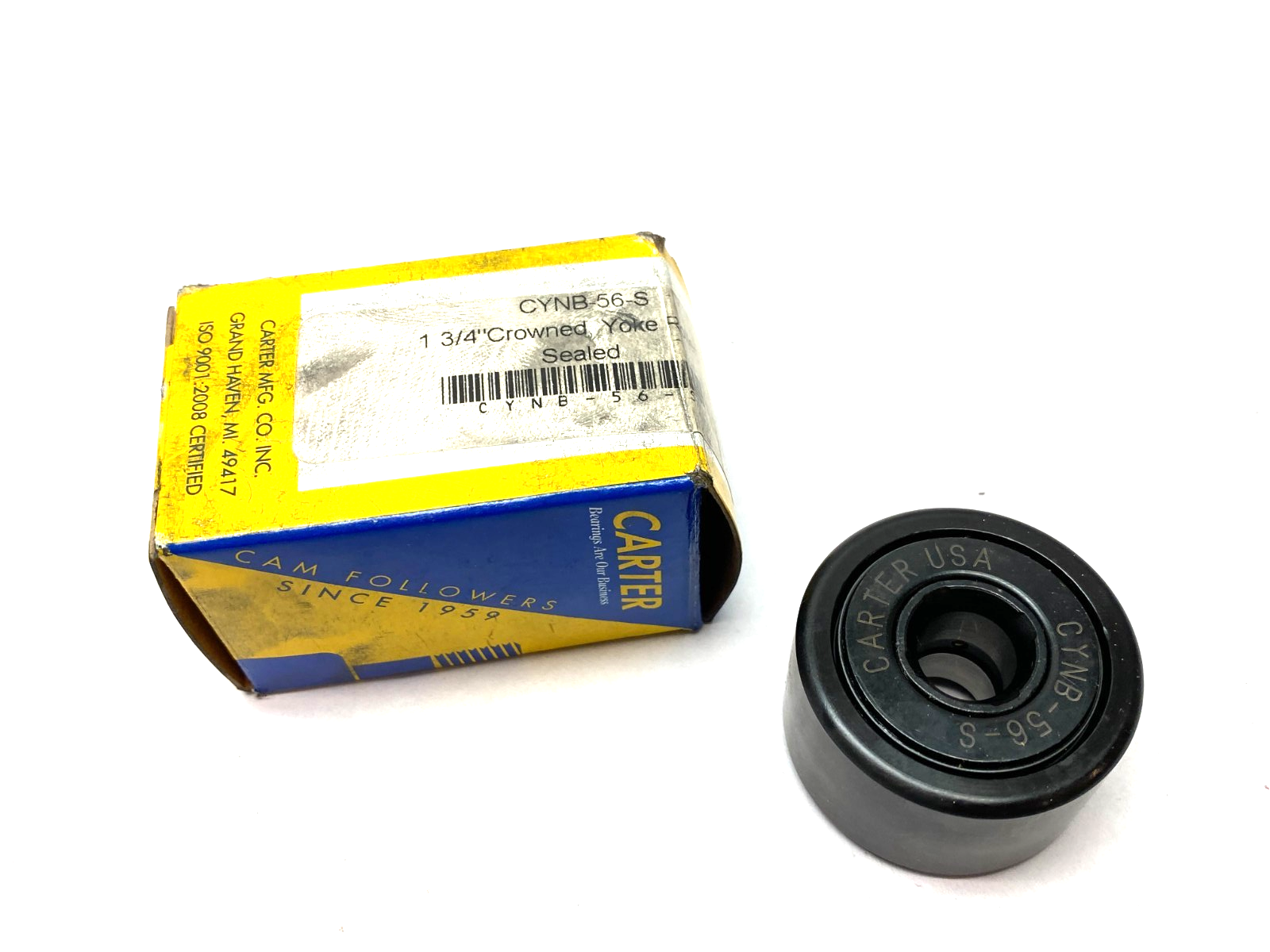 Carter CYNB-56-S Yoke Roller 1-3/4" Crowned, Sealed - Maverick Industrial Sales