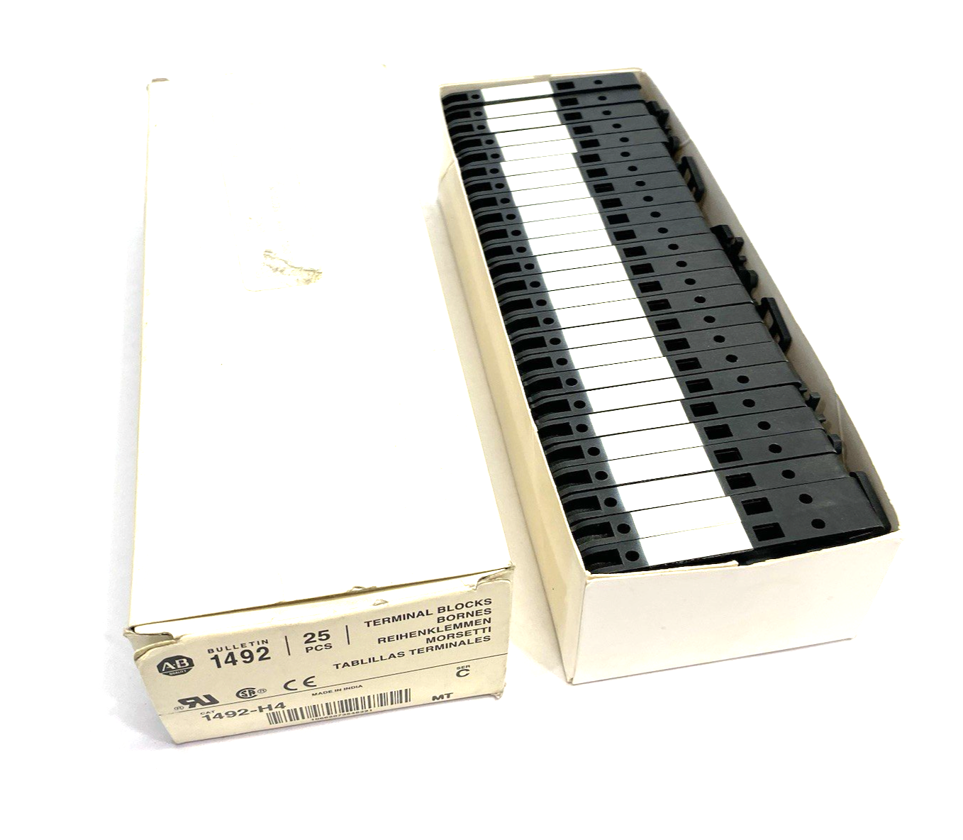 Allen Bradley 1492-H4 Ser. C Single Circuit Fuse Terminal Block BOX OF 25 - Maverick Industrial Sales