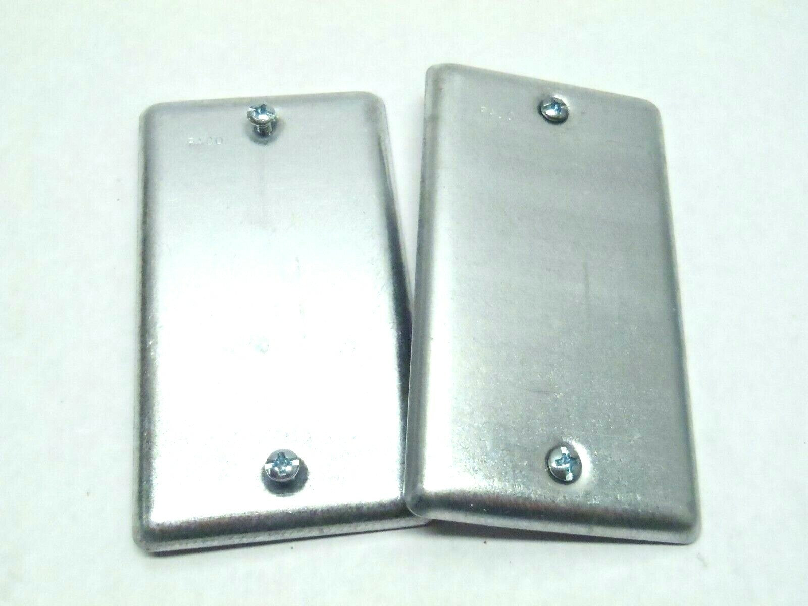 860 | Raco Blank Box Cover Face Plate Galvanized LOT OF 2 - New - Maverick Industrial Sales