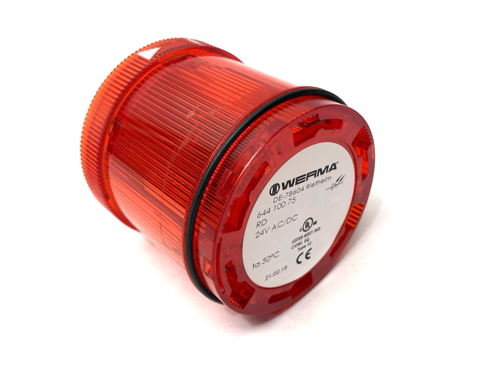 Werma 644.100.75 LED Stack Light Red 70mm Diameter 24VAC/DC - Maverick Industrial Sales