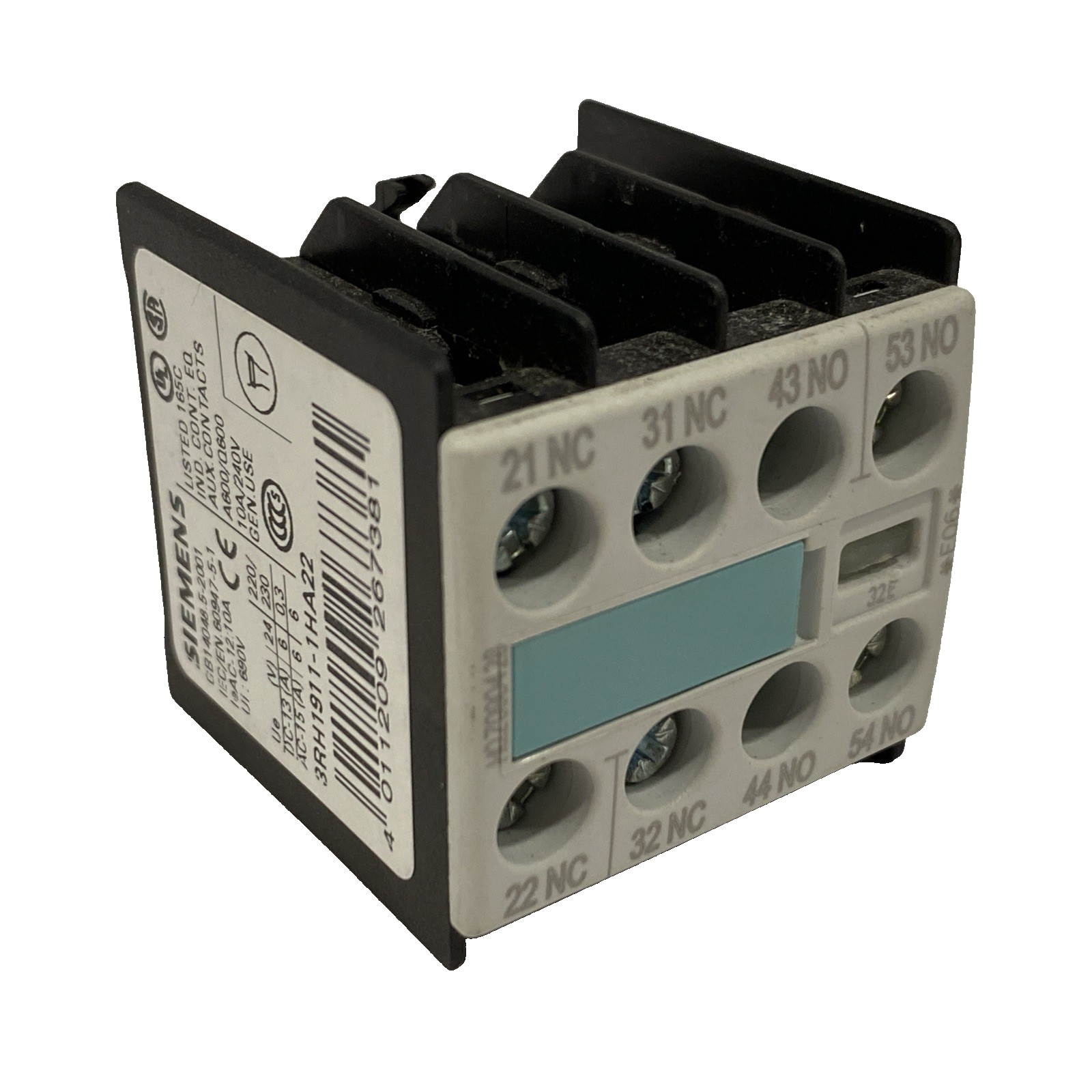 Siemens 3RH1911-1HA22 Auxiliary Contact Block - Maverick Industrial Sales